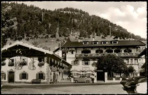 Ansichtskarte Wallgau HOTEL GASTHOF ZUR POST 1960