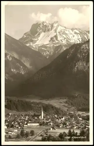 Ansichtskarte Oberstdorf (Allgäu) Panorama-Ansicht Bayr. Allgäu Berge 1952