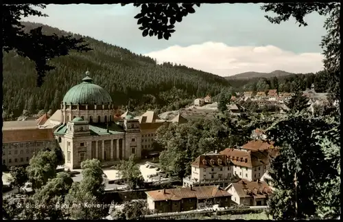 Ansichtskarte St. Blasien Panorama mit Dom mit Kalvarienberg 1960