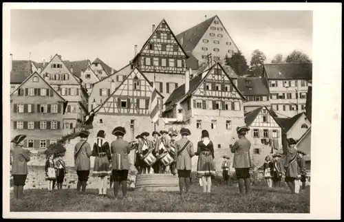 Ansichtskarte Schwäbisch Hall Der Kleine Siedershof 1960