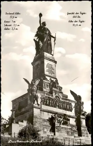 Rüdesheim (Rhein) National-Denkmal am Rhein bei Rüdesheim 1960