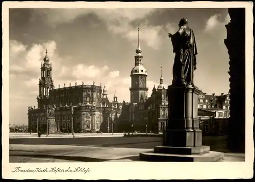 Innere Altstadt-Dresden Dresdner Residenzschloss - Fotokarte Stimmungsbild 1930