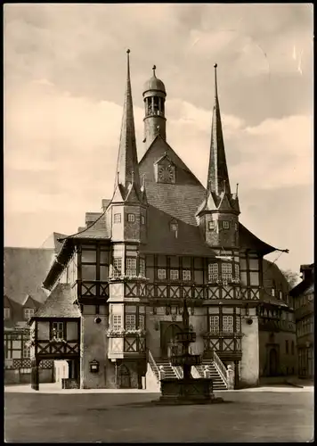 Ansichtskarte Wernigerode Rathaus 1964