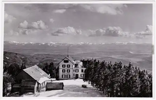 Ansichtskarte Schliengen Berghaus Hochblauen im Schnee 1940