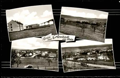 Ansichtskarte Erlenbach am Main Mehrbild: Stadt und Neubausiedlung 1962