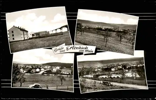 Ansichtskarte Erlenbach am Main MB: Neubaugebiet, Stadtansichten 1962