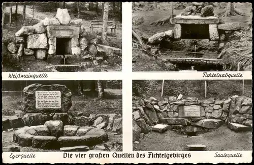 Ansichtskarte  Mehrbild-AK Die vier großen Quellen des Fichtelgebirges 1960