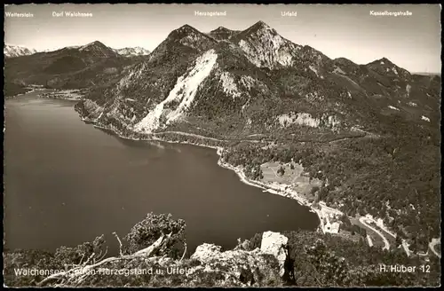 Ansichtskarte Kochel am See Walchensee gegen Herzogstand u. Urfeld 1960
