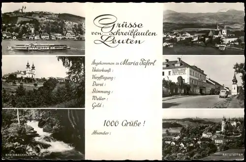 Ansichtskarte Maria Taferl Mehrbildkarte mit Orts- und Umland-Ansichten 1961