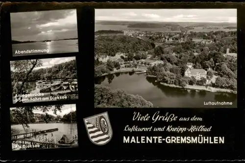 Bad Malente-Gremsmühlen-Malente Mehrbild-AK mit Luftaufnahme, Dieksee uvm. 1961