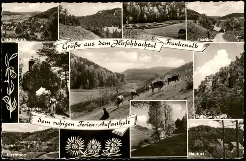.Bayern Grüße aus dem Hirschbachtal Frankenalb (Mehrbildkarte) 1965