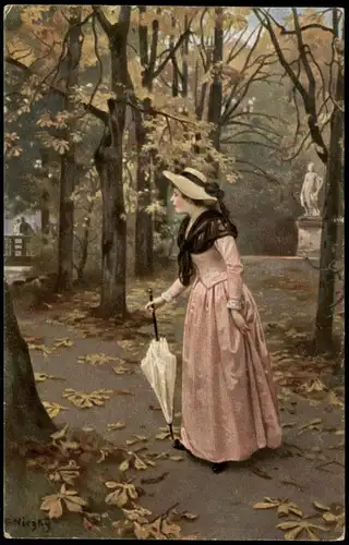 Ansichtskarte  Künstlerkarte "Überaschung" Nach Gemälde von E. Niczky 1910