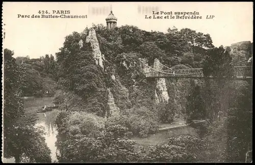 CPA Paris Parc des Buttes-Chaumont 1910