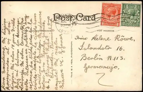 Postcard Birmingham Stadtteilansicht, Chamberlain Place 1932