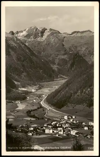 Ansichtskarte Mallnitz Umlandansicht, Berg-Panorama 1939