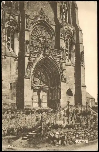 CPA Avioth Ortsansicht Eglise Kirche 1916  Feldpost  (mit S.B. Briefstempel)