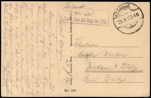 CPA Combres Panorama  1917   1. Weltkrieg als dt. Feldpost gelaufen