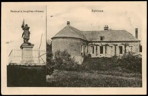 Beaulieu-les-Fontaines Denkmal d. Jungfrau v.Orleans u. Schloss 1916 Feldpost