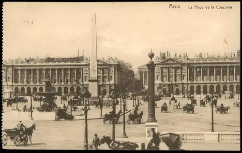 CPA Paris La Place de la Concorde 1917   1. Weltkrieg als Feldpost gelaufen