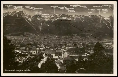 Ansichtskarte Innsbruck Panorama-Ansicht mit Alpenkette 1931