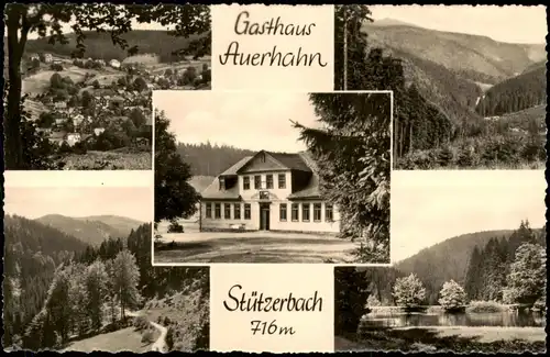 Ansichtskarte Stützerbach DDR Mehrbildkarte mit Gasthaus Auerhahn 1961