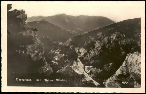 Ansichtskarte Mödling Vorderbrühl mit Ruine Mödling 1941