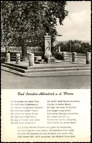 Ansichtskarte Bad Sooden-Allendorf Brunnen Denkmal (Mit Gedichtstext) 1964
