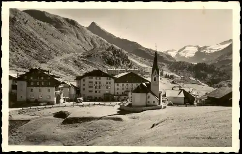 Ansichtskarte Obergurgl Panorama des Gletscher-Dorfes in Tirol Ötztal 1960