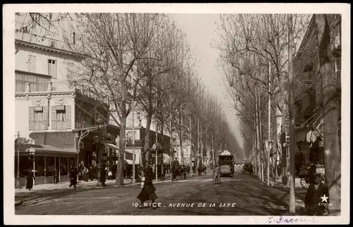 CPA Nizza Nice Strassen Ansicht AVENUE DE LA GARE 1908