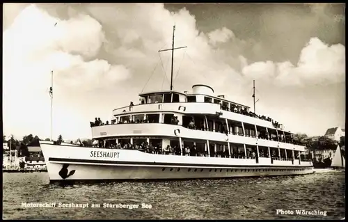 Ansichtskarte Starnberg Motorschiff Seeshaupt am Starnberger See 1962