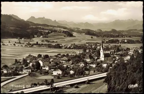 Ansichtskarte Frasdorf Panorama-Ansicht; Blick Heuberg u. Wendelstein 1969