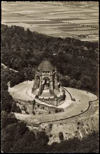 Ansichtskarte Porta Westfalica Luftbild Denkmal 1963