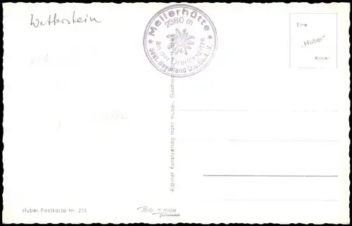 Ansichtskarte .Bayern Partenkirchener u. Leutascher Dreitorspitze 1960