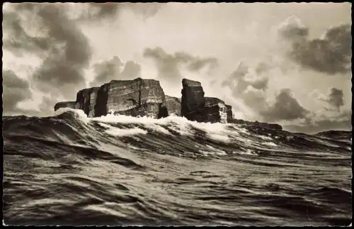 Ansichtskarte Helgoland (Insel) Insel Helgoland bei schwerer See 1960