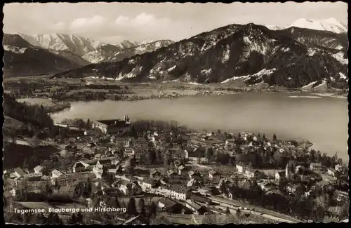 Ansichtskarte Tegernsee (Stadt) Tegernsee, Blauberge und Hirschberg 1953