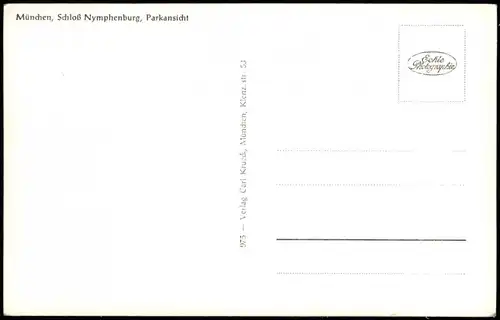 Ansichtskarte München Schloß Nymphenburg, Parkansicht 1960