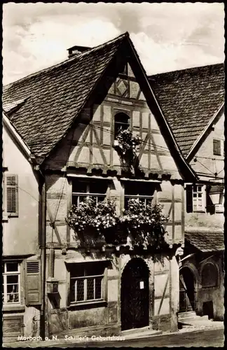 Ansichtskarte Marbach am Neckar Partie an Schillers Geburtshaus 1960
