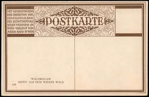Künstlerkarte: Gemälde / Kunstwerke Waldmüller Motiv aus dem Wienerwald 1916