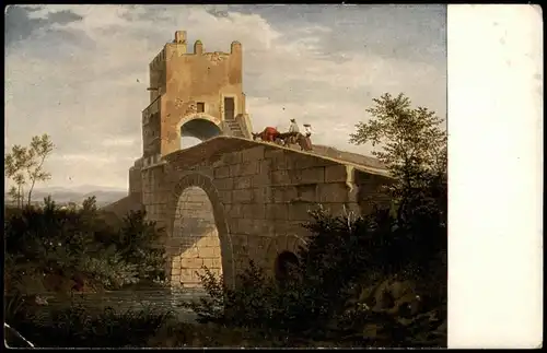 Ansichtskarte Leipzig Ludwig Richter, Ponte Salaro bei Rom 1914