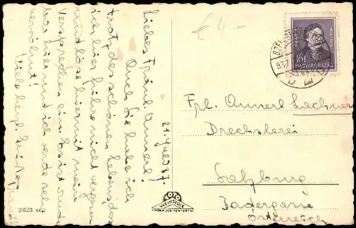 Postcard Stuhlweißenburg Székesfehérvár Zichy liget 1937