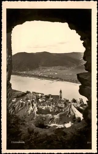 Ansichtskarte Dürnstein Durchblick auf die Stadt 1931