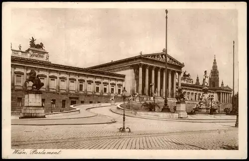 Ansichtskarte Wien Parlament 1929