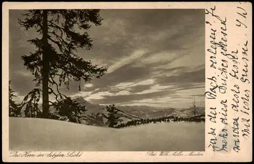 Ansichtskarte St. Johann in Tirol Das Horn im letzten Licht 1934