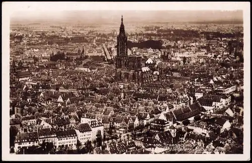 CPA Straßburg Strasbourg Luftaufnahme Luftbild 1932