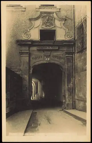 Ansichtskarte Salzburg Stiftskeller St. Peter, Eingang - Fotokarte 1925