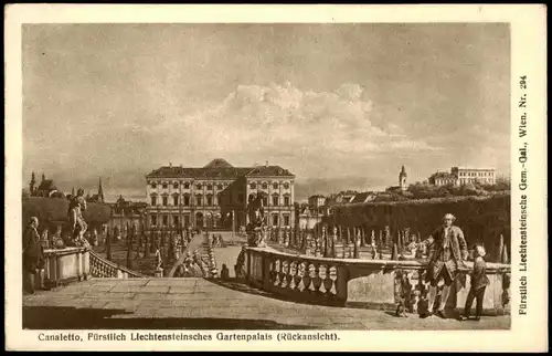 Canaletto, Fürstlich Liechtensteinsches Gartenpalais (Rückansicht). 1922