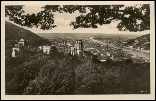 Ansichtskarte Heidelberg Blick auf Schloß u. Stadt Heidelberg 1930