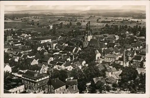 Ansichtskarte Ruhland Rólany Luftbild - Stadt und Fabrik 1930