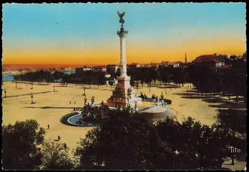 CPA Bordeaux la Place des Quinconces 1962