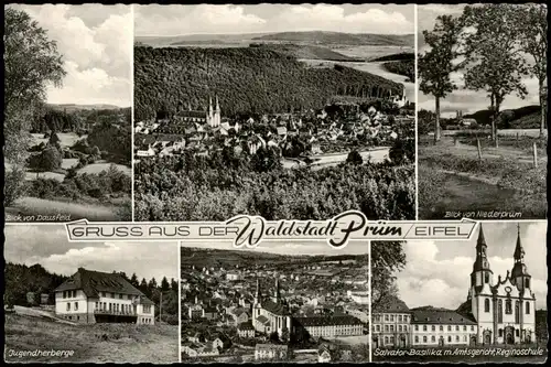 Ansichtskarte Prüm Mehrbildkarte mit Orts- und Umland-Ansichten 1959